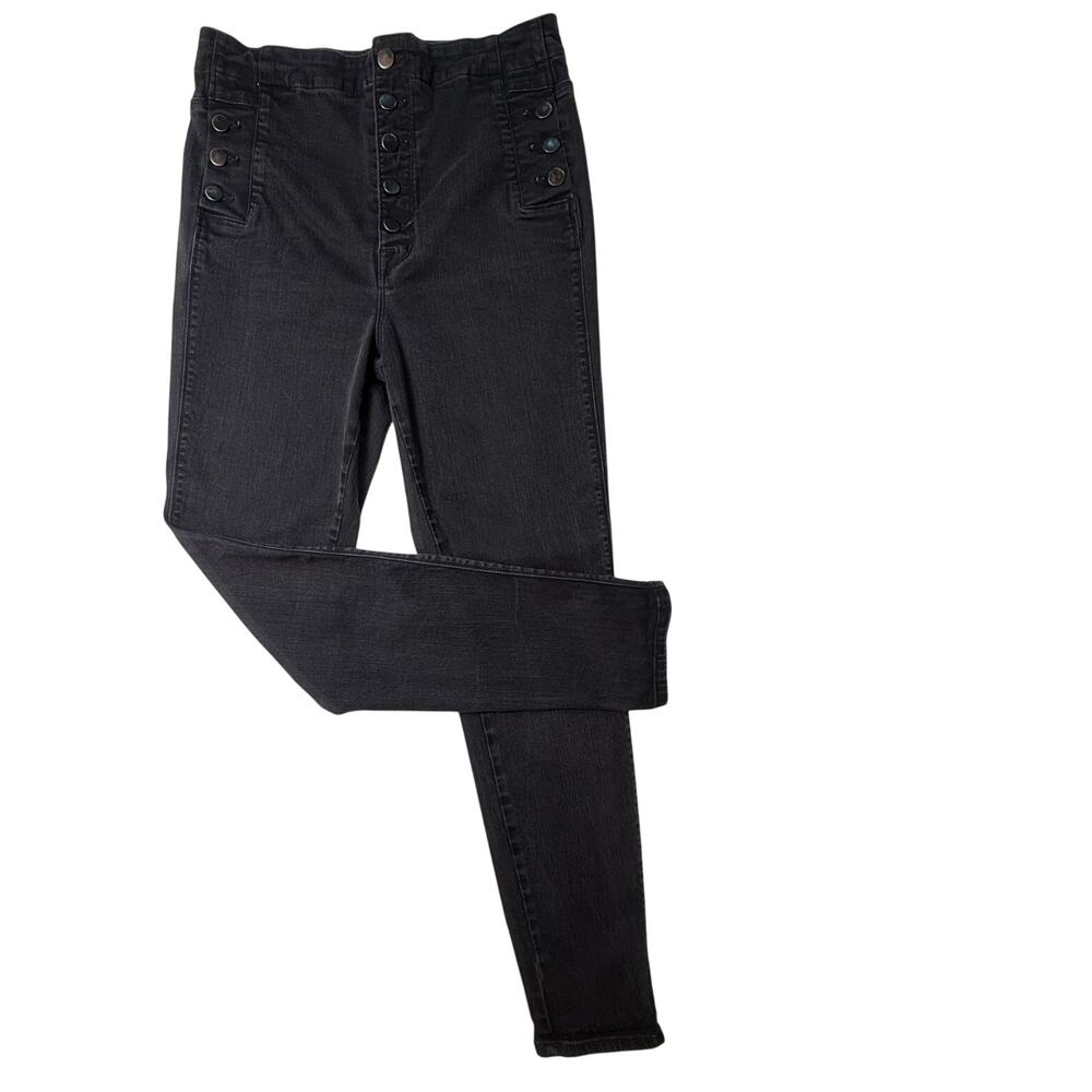 J BRAND Natasha Jeans Vanity Black Sky High Waist and Button - Fly Size 32